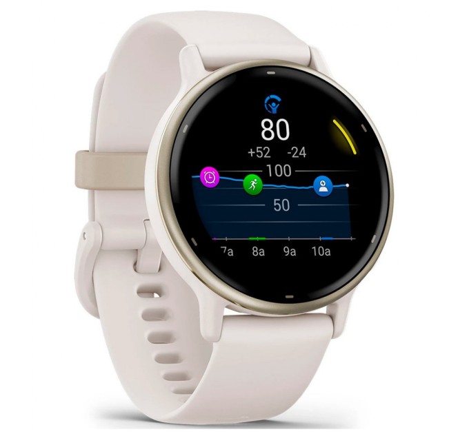 Смарт-годинник Garmin vivoactive 5, Ivory/Cream Gold, GPS (010-02862-11)