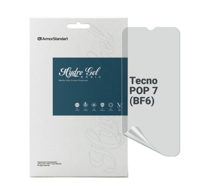 Плівка захисна Armorstandart Matte Tecno POP 7 (BF6) (ARM67790)