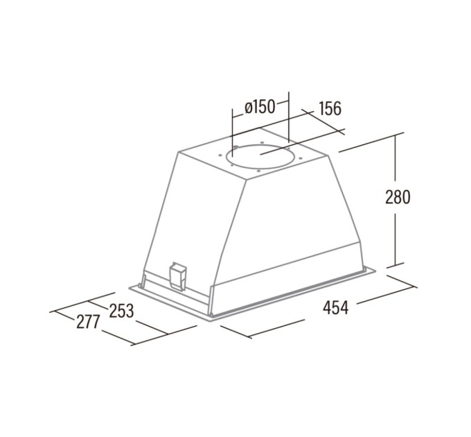 Витяжка кухонна Cata GT-PLUS 45 BK 1200 м³/год (02030408)