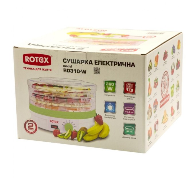 Сушка для овочів та фруктів Rotex RD310-W
