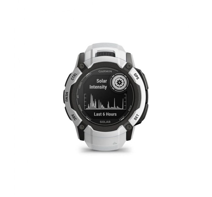 Смарт-годинник Garmin Instinct 2X Solar, Whitestone, GPS (010-02805-04)