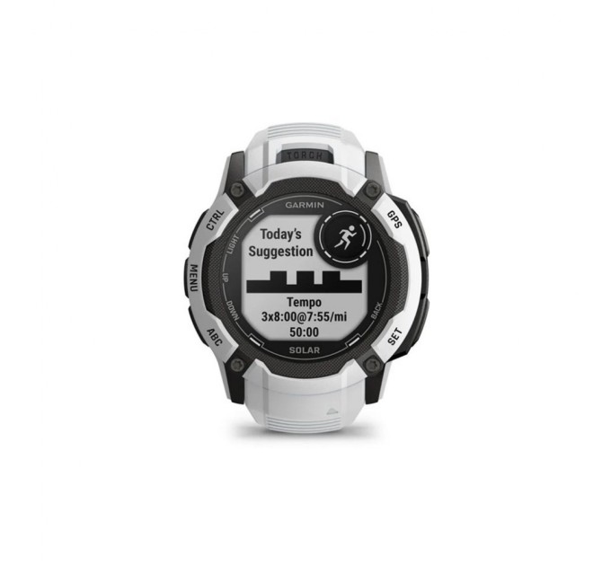 Смарт-годинник Garmin Instinct 2X Solar, Whitestone, GPS (010-02805-04)