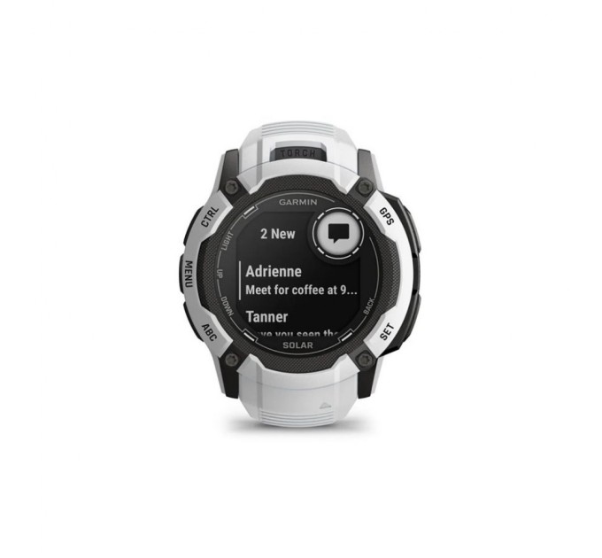 Смарт-годинник Garmin Instinct 2X Solar, Whitestone, GPS (010-02805-04)