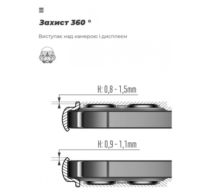 Чохол до мобільного телефона Armorstandart ICON Case Tecno Pova 5 4G Camera cover Lavender (ARM68923)
