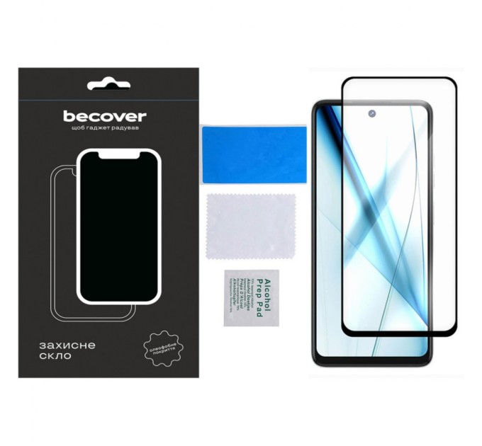 Скло захисне BeCover Tecno Spark 20 Pro (KJ6) Black (710653)