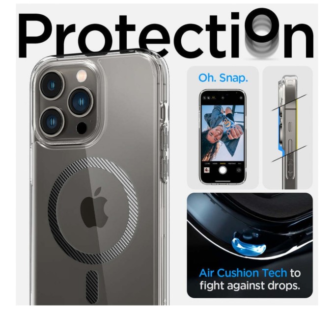 Чохол до моб. телефона Spigen Apple iPhone 14 Pro Ultra Hybrid MagFit, Carbon Fiber (ACS04971)