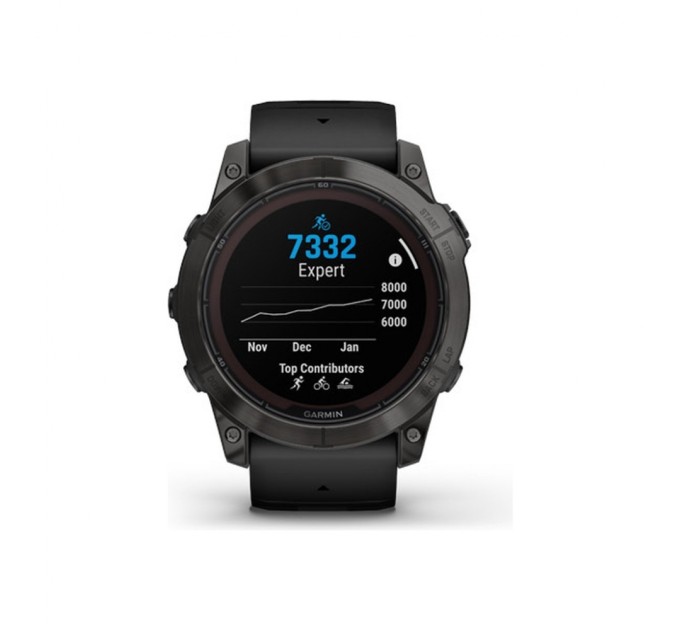 Смарт-часы Garmin fenix 7X Pro Saph Solar, Carbon Gray Ti w/Black Band, GPS (010-02778-11)