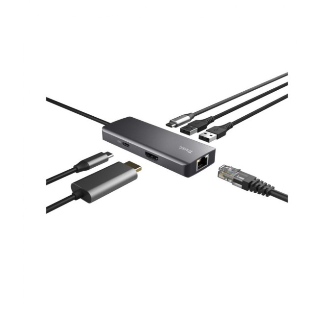 Порт-реплікатор Trust Dalyx 6-in-1 USB-C Multi-port Dock Aluminium (24968_TRUST)