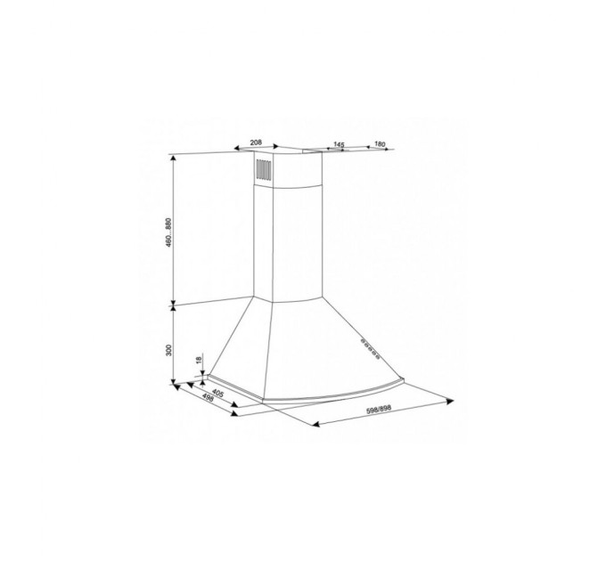 Витяжка кухонна Eleyus Bora 1200 LED SMD 60 BG