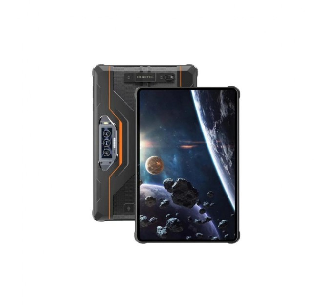 Планшет OUKITEL RT8 6/256GB Dual Sim Black-Orange with hand (6931940756396)