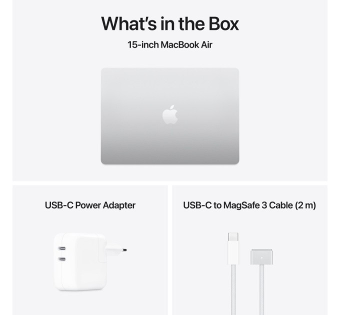 Ноутбук Apple MacBook Air 15 M4 A3241 Silver (MW1G3UA/A)