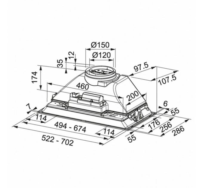 Вытяжка кухонная Franke Inca Smart FBI 525 GR (305.0599.532)