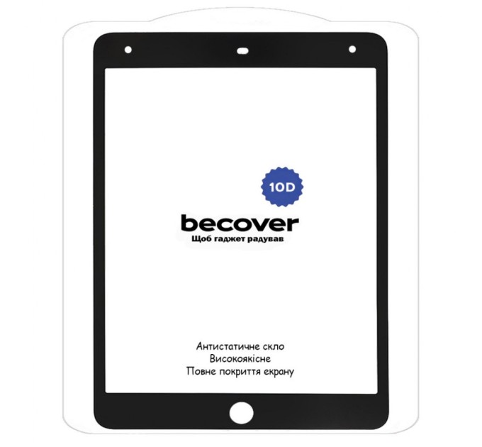 Скло захисне BeCover 10D Apple iPad 10.2 2019/2020/2021 Black (710572)