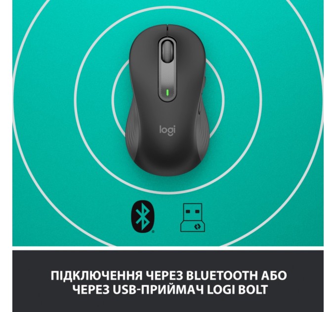 Мишка Logitech Signature M650 L Wireless LEFT Graphite (910-006239)