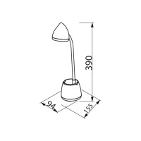 Настільна лампа Philips LED Reading Desk lamp Hat 4.5W, 3000/4000/5700K, 1800mAh (Lithium battery), білий (929003241007)