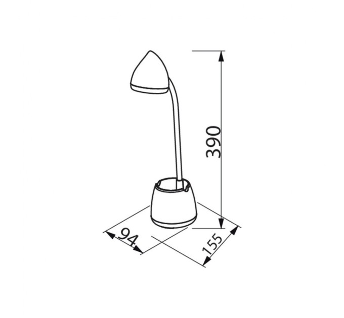 Настольная лампа Philips LED Reading Desk lamp Hat 4.5W, 3000/4000/5700K, 1800mAh (Lithium battery), білий (929003241007)