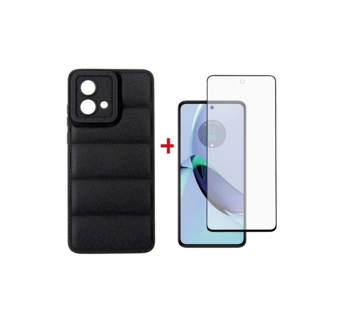 Чохол до мобільного телефона Dengos Kit for Motorola G84 case + glass (Black) (DG-KM-52)