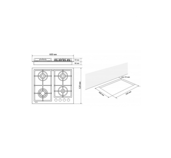 Варочна поверхня Eleyus VITA 60 WH CF