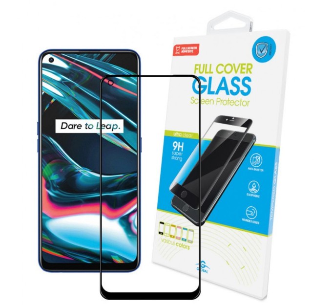 Скло захисне Global Full Glue для Realme 7 Pro black (1283126507205)