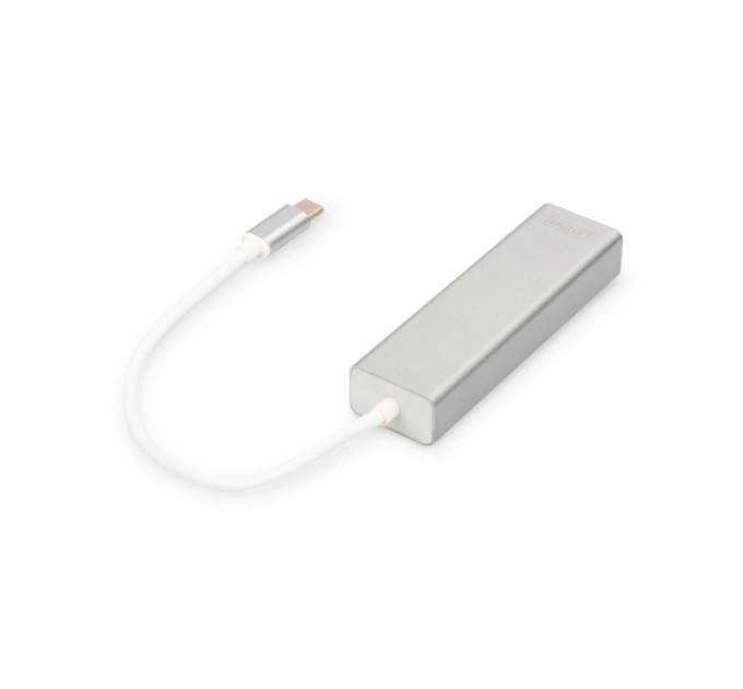 Концентратор Digitus USB-C - USB 3.0 3 Port Hub + Gigabit Ethernet (DA-70255)