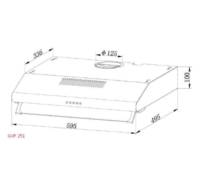 Витяжка кухонна Grunhelm GVP 251 W