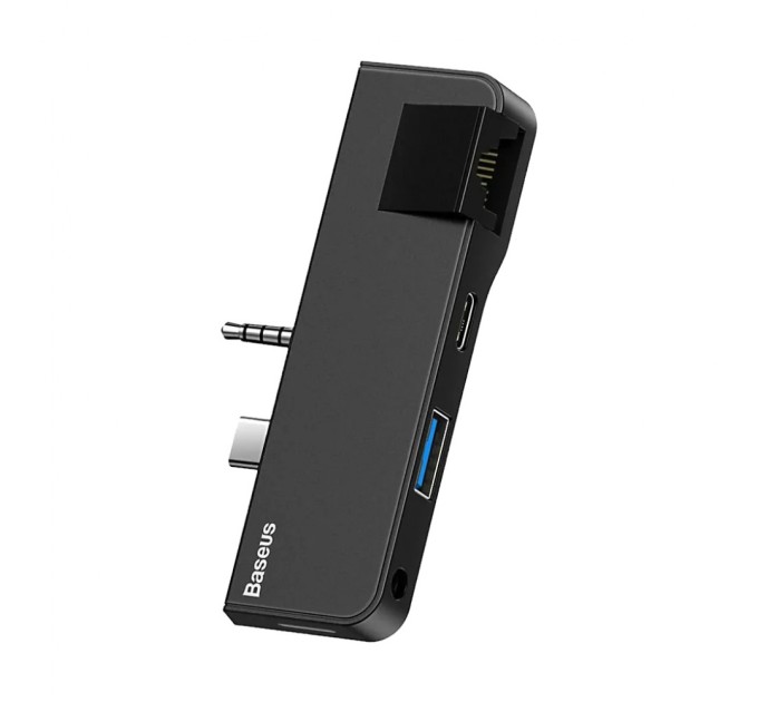 Концентратор Baseus USB3.1 Type-C+3.5mm toUSB 3.0/RJ45/Type-C/3.5mm forSurfaceGo (CAHUB-FG01)