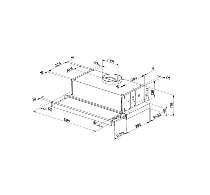 Витяжка кухонна Faber Flexa Ng Glass Lux Wh A60 (315.0635.138)