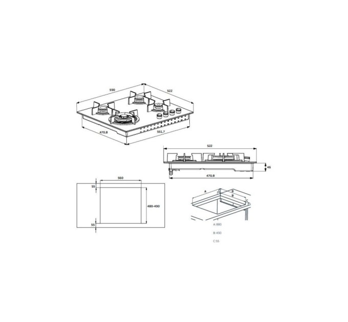 Варочна поверхня Beko HILW64225S