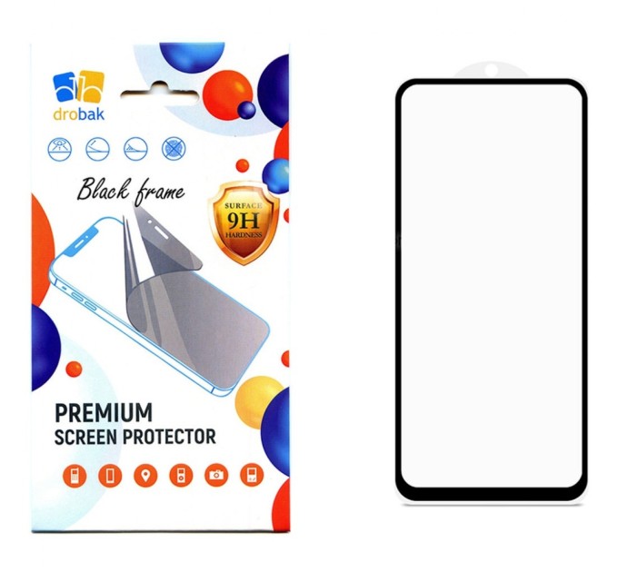 Скло захисне Drobak Xiaomi Redmi Note 12S Black (535396)