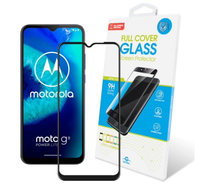 Скло захисне Global Global Full Glue MOTO G8 Power Lite (1283126505669)