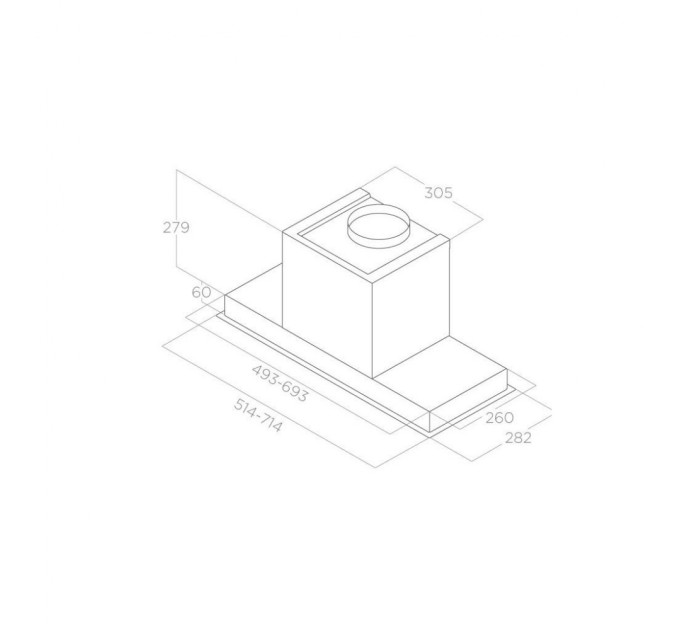Витяжка кухонна Elica HIDDEN 2.0 IX/A/72