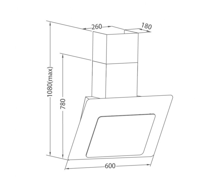 Витяжка кухонна Pyramida NRX 60 (800) SR GBL