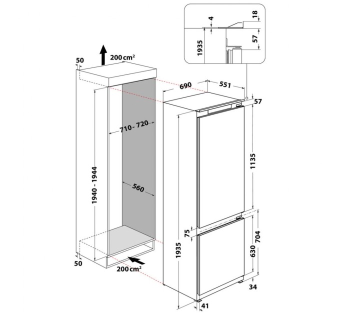 Холодильник Whirlpool WHSP70T121