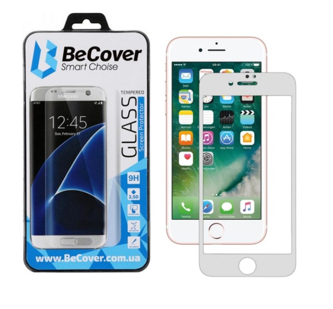 Скло захисне BeCover Apple iPhone 7 / 8 / SE 2020 3D White (701041)