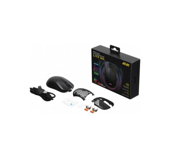 Мишка 2E Gaming HyperDrive Lite RGB Wireless/USB Black (2E-MGHDL-WL-BK)