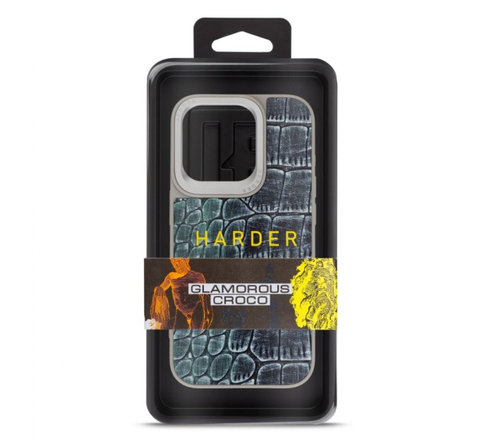 Чохол до мобільного телефона Harder Glamorous Croco Apple iPhone 15 Pro Grey Green (ARM76761)