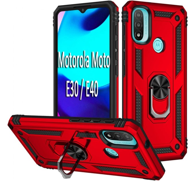 Чохол до мобільного телефона BeCover Military Motorola Moto E30 / E40 Red (708185)