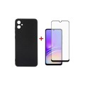 Чохол до мобільного телефона Dengos Kit for Samsung Galaxy A05 (A055) case + glass (Black) (DG-KM-07)