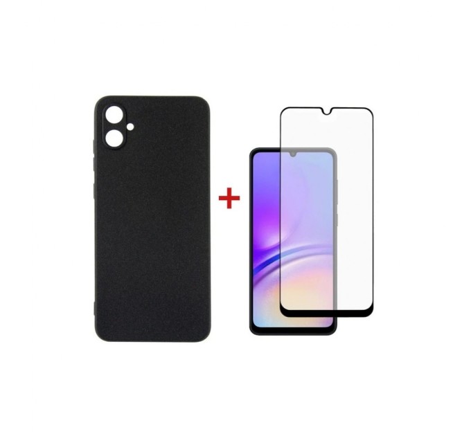 Чохол до мобільного телефона Dengos Kit for Samsung Galaxy A05 (A055) case + glass (Black) (DG-KM-07)