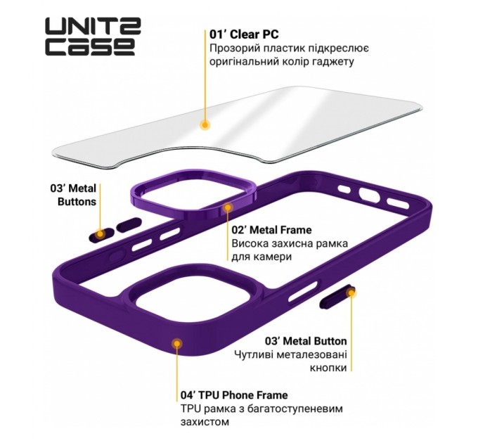 Чохол до мобільного телефона Armorstandart UNIT2 Apple iPhone 15 Pro Max Purple (ARM69990)