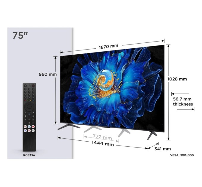 Телевізор TCL 75C6KS