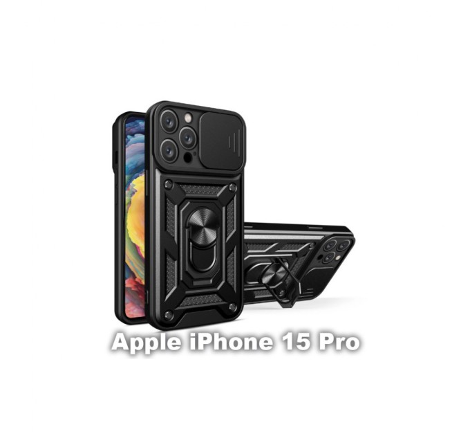 Чохол до мобільного телефона BeCover Military Apple iPhone 15 Pro Black (709953)