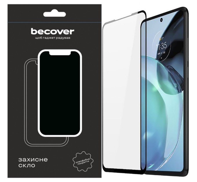 Скло захисне BeCover Motorola Moto G72 Black (709245)