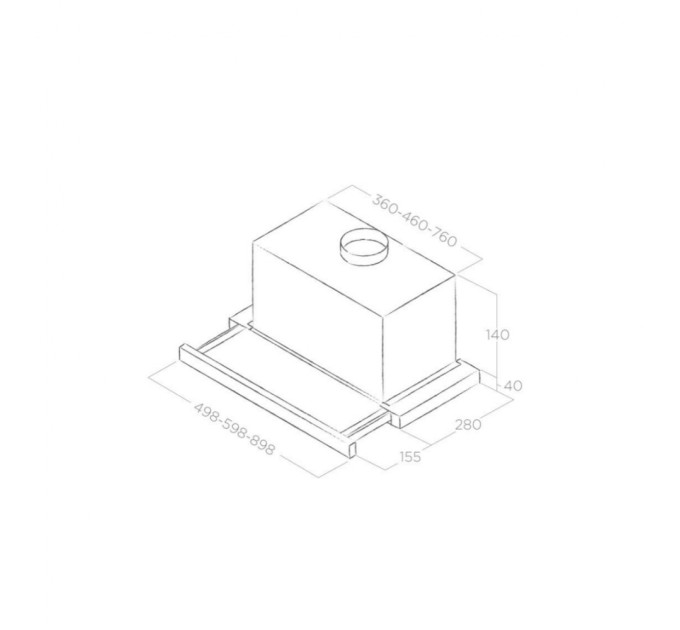 Витяжка кухонна Elica TT14 LUX WH/A/60