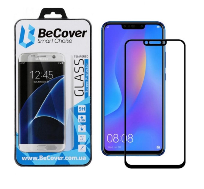 Скло захисне BeCover Huawei P Smart+ Black (702570)