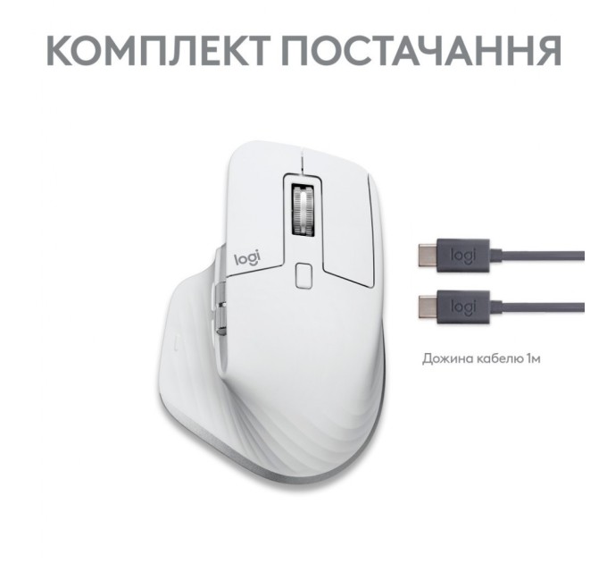 Мишка Logitech MX Master 3S For Mac Performance Wireless Pale Grey (910-006572)