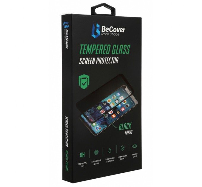 Скло захисне BeCover Apple iPhone 13 / 13 Pro Black (706663)