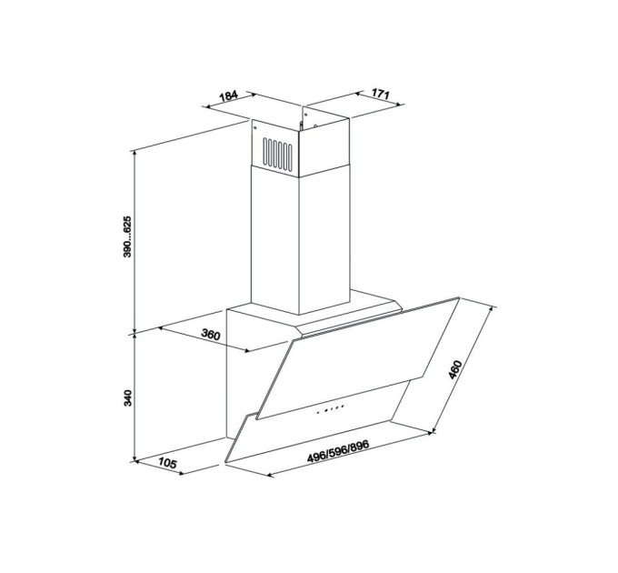 Витяжка кухонна Eleyus Element 1000 60 BG (Element100060BG)