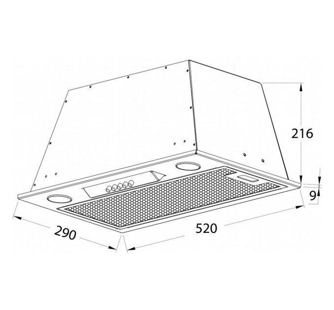 Витяжка кухонна Pyramida ABH 52 PBA (700) WH