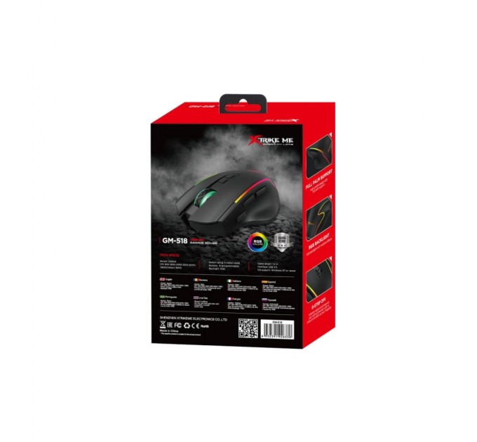 Мишка Xtrike ME GM-518 USB RGB Black (GM-518)